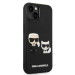 Гръб Karl Lagerfeld and Choupette 3D Case за iPhone 14 Plus - Черен