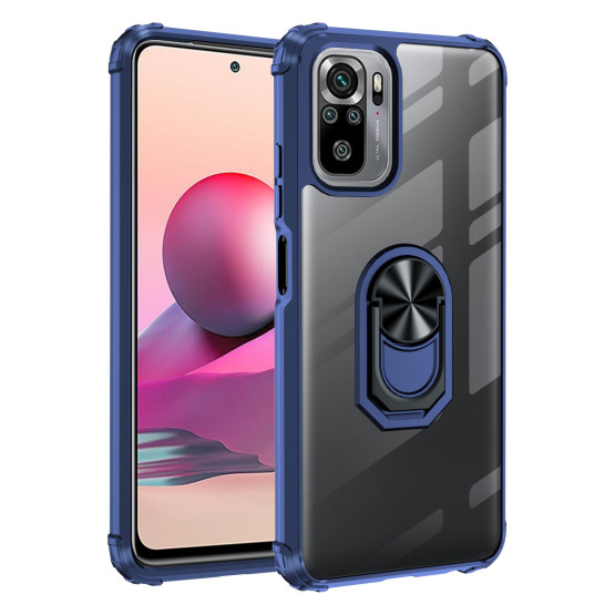 Гръб Military ring за Xiaomi Redmi Note 10 4G/ Note 10s - Син