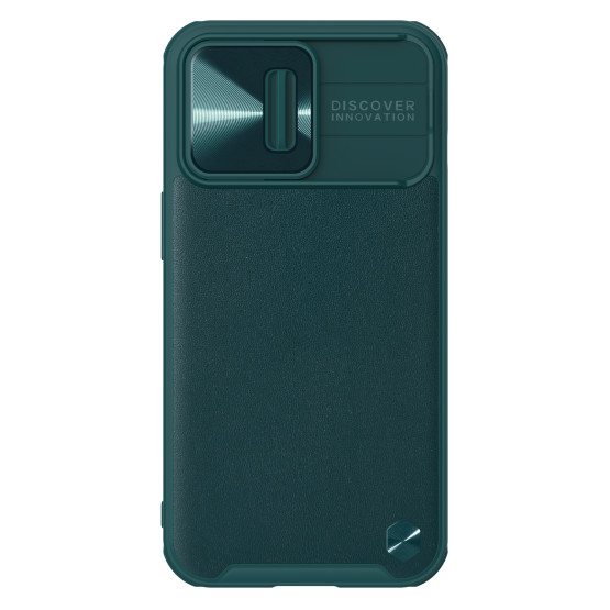 Гръб Nillkin leather camshield за Iphone 13 Pro - Зелен