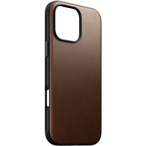 Гръб Nomad Modern Leather за iPhone 16 Pro Max - Кафяв