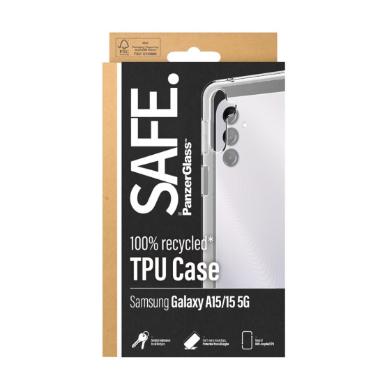 Гръб Safe за Samsung A15/A15 5G TPU - Прозрачен