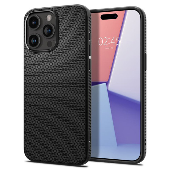 Гръб Spigen Liquid Air за iPhone 15 Pro Max - Черен