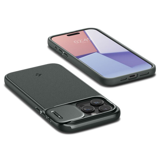 Гръб Spigen Optik Armor MagSafe за iPhone 15 Pro- Зелен