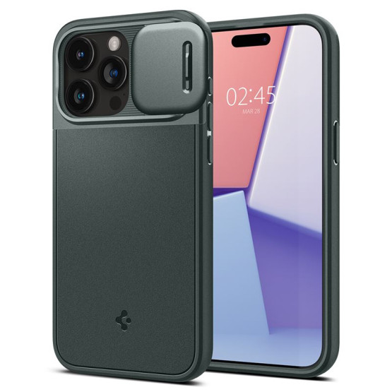Гръб Spigen Optik Armor MagSafe за iPhone 15 Pro- Зелен