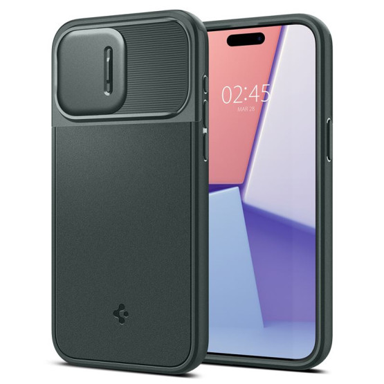 Гръб Spigen Optik Armor MagSafe за iPhone 15 Pro- Зелен