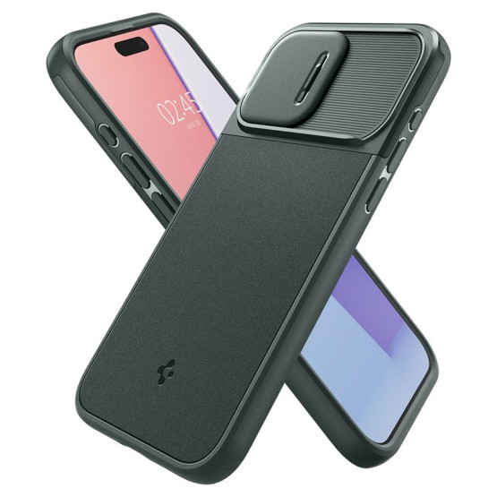 Гръб Spigen Optik Armor MagSafe за iPhone 15 Pro- Зелен