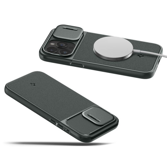 Гръб Spigen Optik Armor MagSafe за iPhone 15 Pro- Зелен