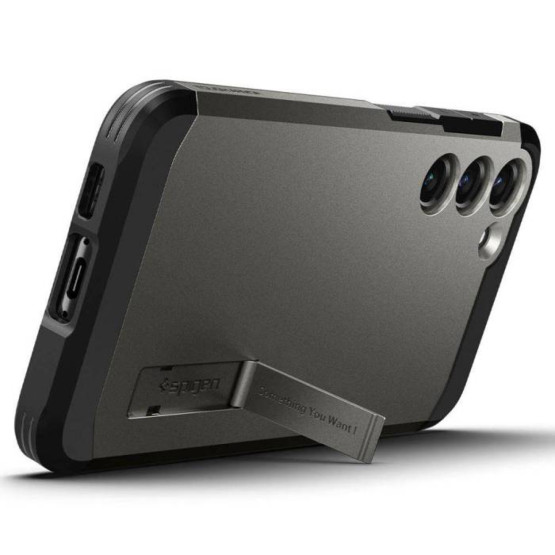 Гръб Spigen Tough Armor за Samsung Galaxy S23 - Черен металик
