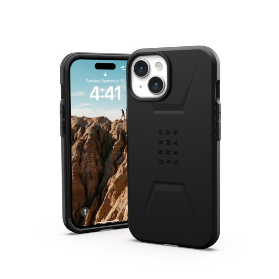 Гръб UAG Civilian MagSafe за iPhone 15 - Черен