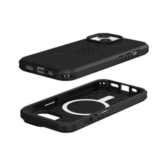 Гръб UAG Civilian MagSafe за iPhone 15 - Черен