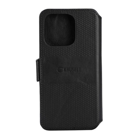Калъф Krusell Leather Phone Wallet за Iphone 14 Plus - Черен