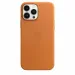 Оригинален гръб Apple Leather Case with MagSafe за iPhone 13 Pro Max - Golden Brown, MM1L3ZM/A
