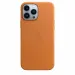 Оригинален гръб Apple Leather Case with MagSafe за iPhone 13 Pro Max - Golden Brown, MM1L3ZM/A