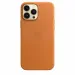 Оригинален гръб Apple Leather Case with MagSafe за iPhone 13 Pro Max - Golden Brown, MM1L3ZM/A
