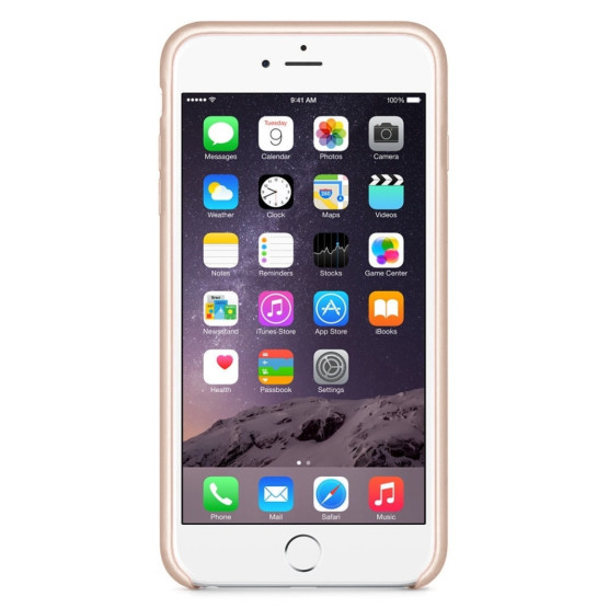 Оригинален гръб Apple Leather Cover for iPhone 6/6S Plus - Soft Pink, MGQW2ZM/A