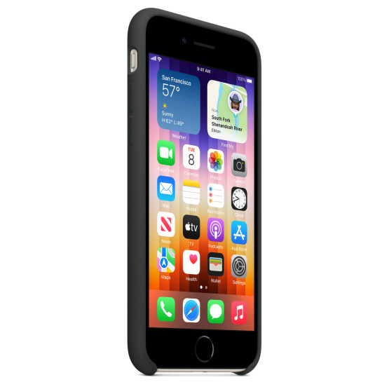 Оригинален гръб Apple Silicone Cover за iPhone 7/8/SE2020/SE2022 - Черен, MN6E3ZM/A