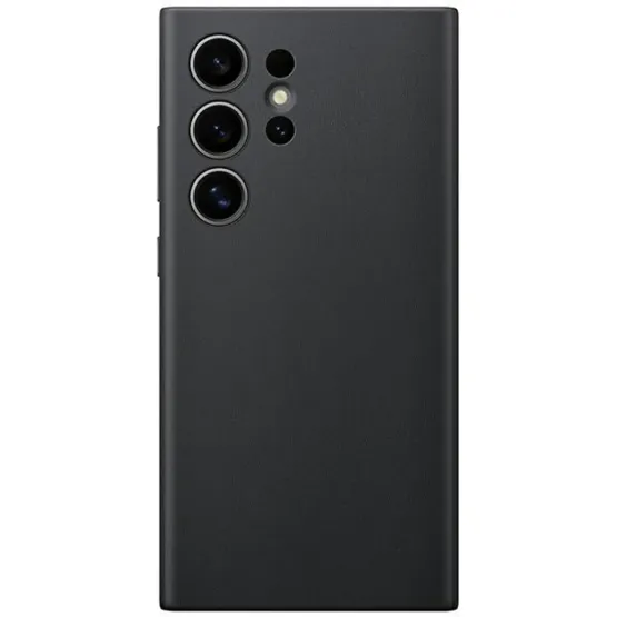Оригинален гръб Samsung Leather Cover за Galaxy S24 Ultra - Черен, GP-FPS928HCABW