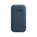 Оригинален калъф Apple Leather Sleeve MagSafe Cover за iPhone 12/12 Pro - Син, MHYD3ZE/A