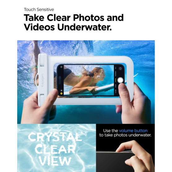 Водоустойчив калъф Spigen Aqua Shield WaterProof Case A601 2 Pack - Бял