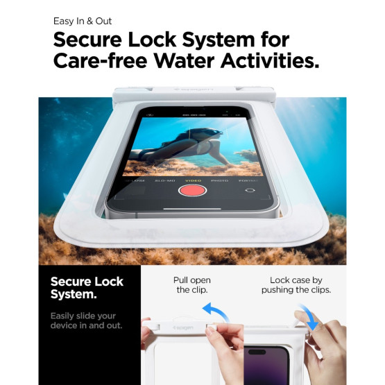 Водоустойчив калъф Spigen Aqua Shield WaterProof Case A601 2 Pack - Бял