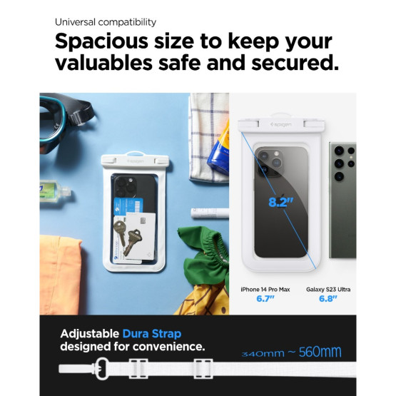 Водоустойчив калъф Spigen Aqua Shield WaterProof Case A601 2 Pack - Бял