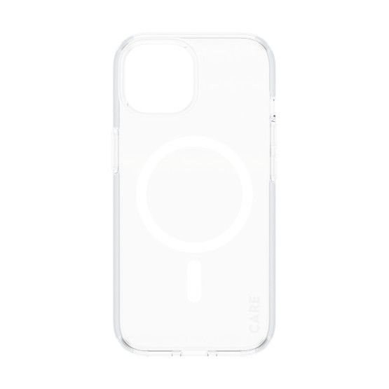 Гръб CARE by PanzerGlass за iPhone 15 Flagship White MagSafe - Прозрачен