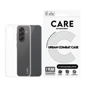 Гръб Care by PanzerGlass за Samsung Galaxy A56, Flagship Case, Urban Combat, Прозрачен