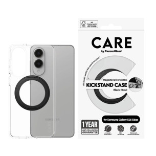 Гръб CARE by PanzerGlass за Samsung Galaxy S25 Edge Feature Black Kicks.+ QI - Прозрачен