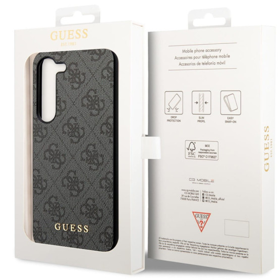 Гръб Guess 4G Charms Case за Samsung Galaxy S24 Plus - Сив
