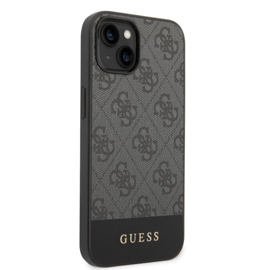 Гръб Guess 4G Stripe Case за iPhone 14 Plus - Сив