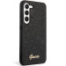 Гръб Guess PC/TPU Glitter Flakes Metal Logo Case за Samsung Galaxy S23 - Черен