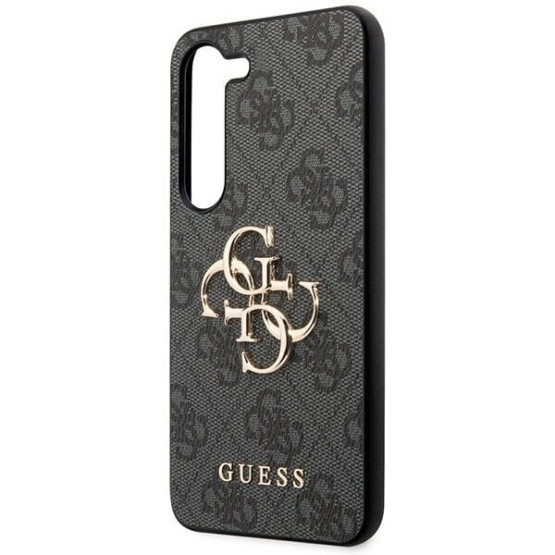 Гръб Guess PU 4G Metal Logo Case за Samsung Galaxy S24 Plus - Сив