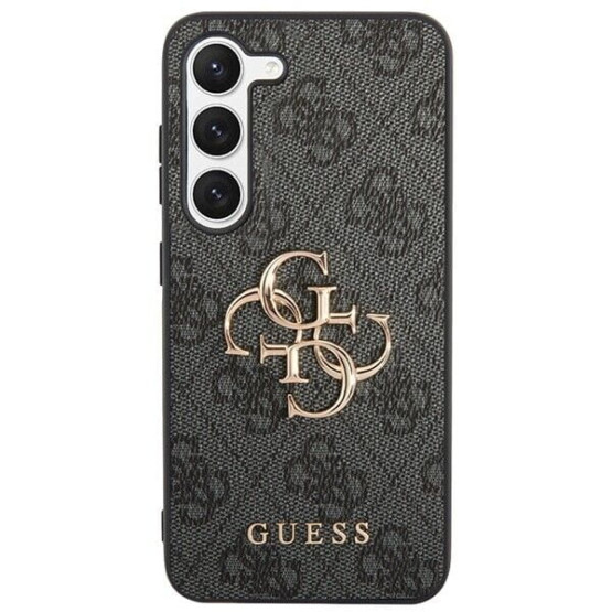 Гръб Guess PU 4G Metal Logo Case за Samsung Galaxy S24 Plus - Сив