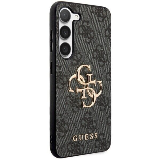 Гръб Guess PU 4G Metal Logo Case за Samsung Galaxy S24 Plus - Сив