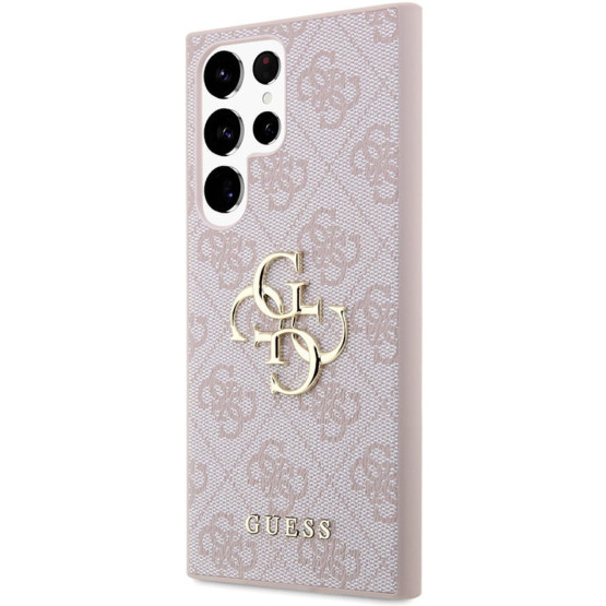 Гръб Guess PU 4G Metal Logo Case за Samsung Galaxy S24 Ultra - Розов