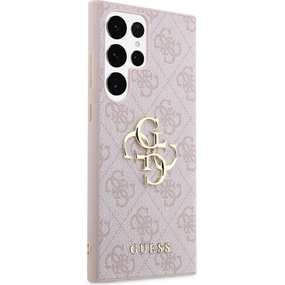 Гръб Guess PU 4G Metal Logo Case за Samsung Galaxy S24 Ultra - Розов