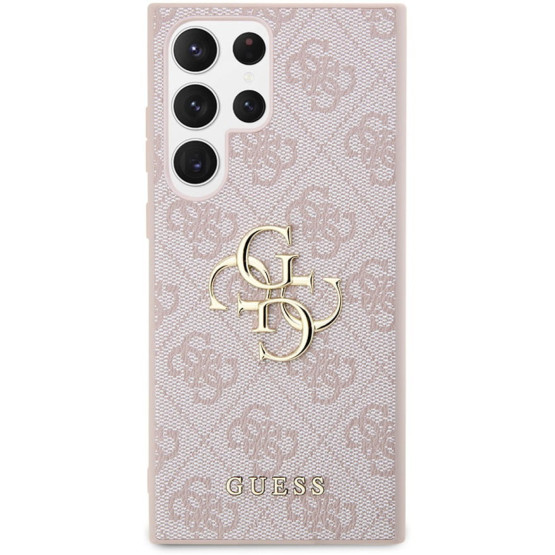 Гръб Guess PU 4G Metal Logo Case за Samsung Galaxy S24 Ultra - Розов
