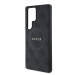 Гръб Guess за Samsung Galaxy S25 Ultra, PU, Leather 4G, Colored Ring MagSafe Case, Черен