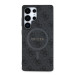 Гръб Guess за Samsung Galaxy S25 Ultra, PU, Leather 4G, Colored Ring MagSafe Case, Черен