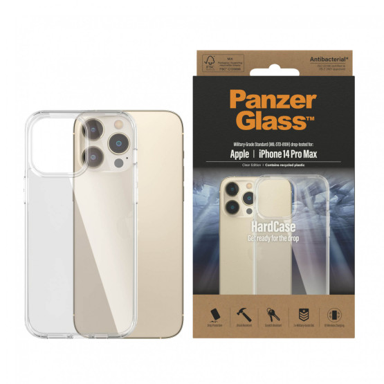 Гръб HardCase PanzerGlass за Apple Iphone 14 Pro Max , Antibacterial - Прозрачен