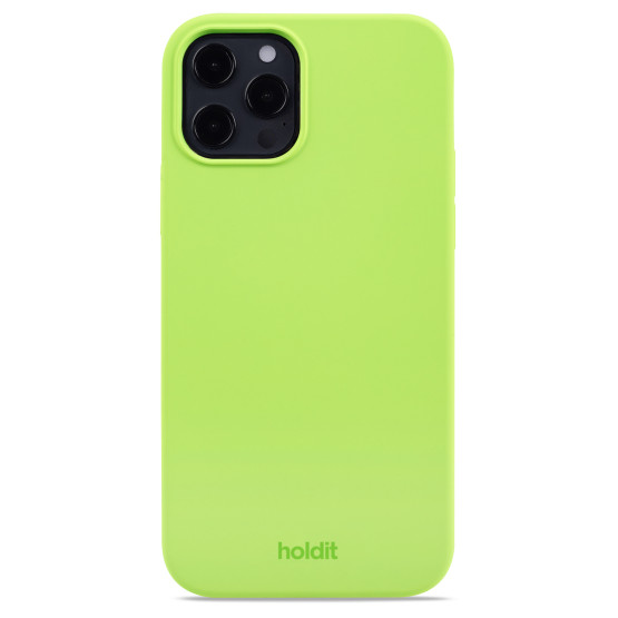 Гръб Holdit Silicone Case за iPhone 12/12 Pro - Acid Green