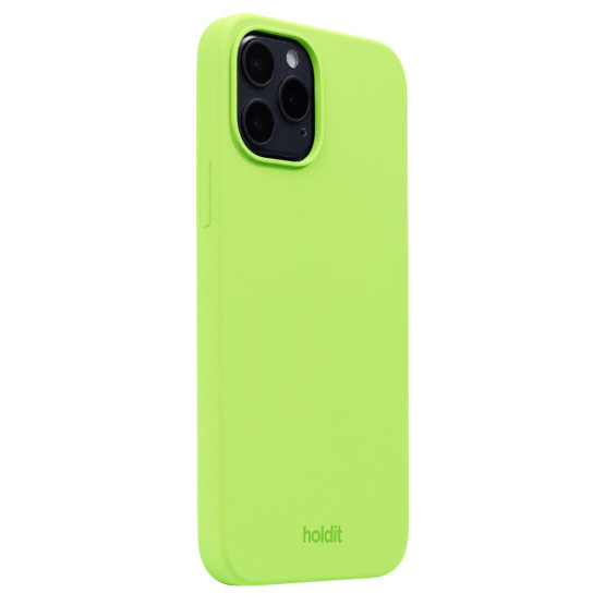 Гръб Holdit Silicone Case за iPhone 12/12 Pro - Acid Green