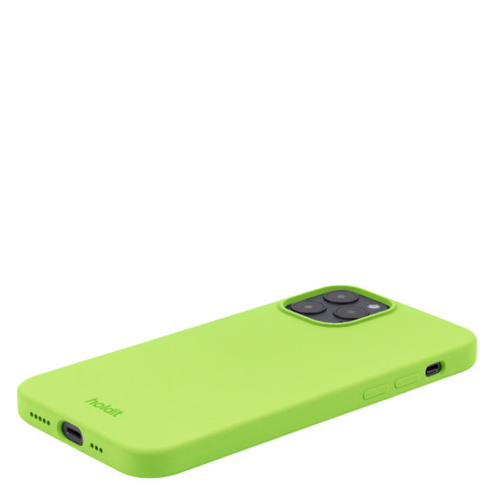 Гръб Holdit Silicone Case за iPhone 12/12 Pro - Acid Green