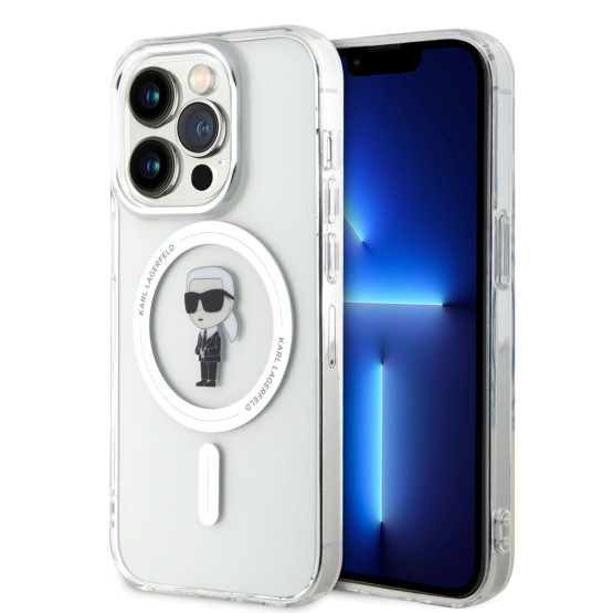 Гръб Karl Lagerfeld IML Ikonik MagSafe Case за iPhone 15 Pro Max - Прозрачен