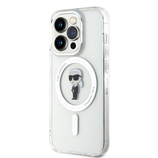 Гръб Karl Lagerfeld IML Ikonik MagSafe Case за iPhone 15 Pro Max - Прозрачен