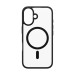 Гръб PanzerGlass HardCase за iPhone 16, Black MagSafe - Прозрачен
