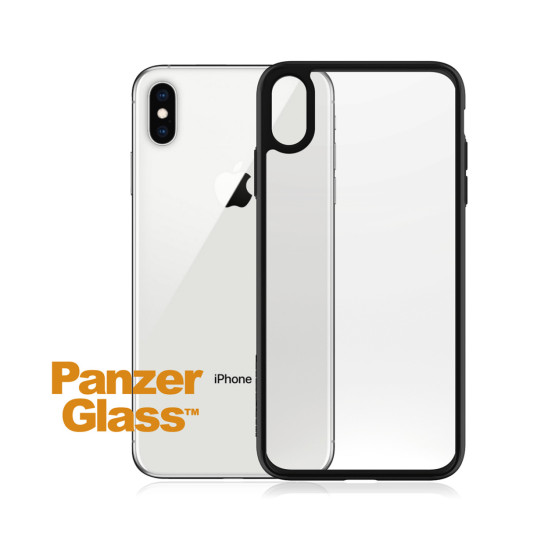 Гръб PanzerGlass за IPhone XS Max Clear Case - Черна рамка