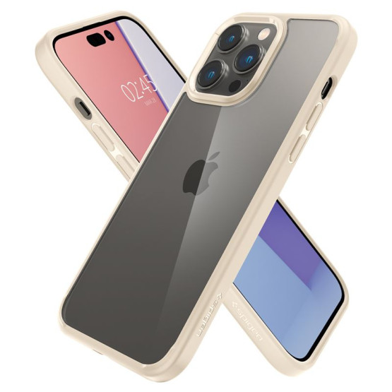 Гръб Spigen Crystal Hybrid за iPhone 14 Pro Max - Sand beige