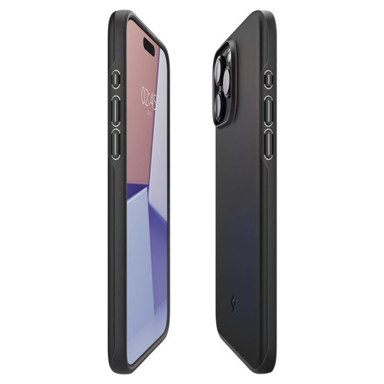 Гръб Spigen Thin Fit за iPhone 15 Pro - Черен