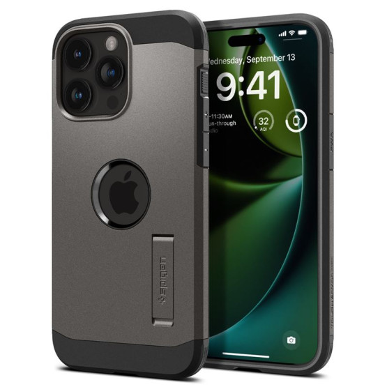 Гръб Spigen Tough Armor MagSafe за iPhone 15 Pro - Тъмно сив